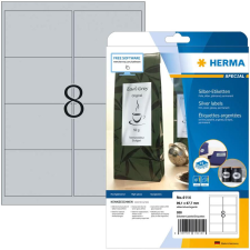 HERMA Etiketten A4 silber 99,1x67,7 mm Folie glänz.  200 St. (4114) etikett