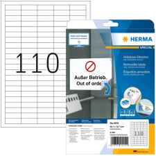 HERMA Etiketten A4 weiß 38,1x12,7 mm ablösb. Papier 2750 St. (4210) etikett