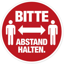 HERMA Hinweisetiketten Abstand rot/weiß Text/Pict.      5St. (12921) etikett