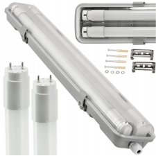  Hermetikus lámpatest 120 cm-es lámpa + 2db LED fénycső 4000K garázsokba világítás