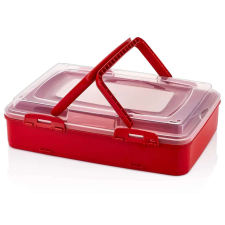 Herzberg egyrétegű, piros sütemény és torta szállító doboz (HG-L719RED) papírárú, csomagoló és tárolóeszköz