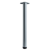 Hettich asztalláb, átmérő: 60 mm x 700 mm, alumínium hatású, szerelőlappal