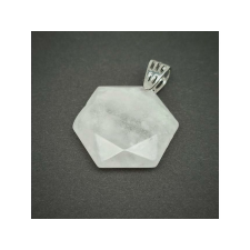 Hexagon medál Hegyikristály 2,5cm medál