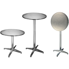 Hi kerek összecsukható alumínium bárasztal 60 x 60 x (58-115) cm kerti bútor