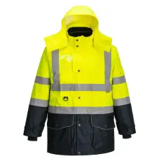  Hi-Vis 7 az 1-ben kontraszt Traffic kabát PW_S426YNRXXL Sárga/Navy - XXL méret