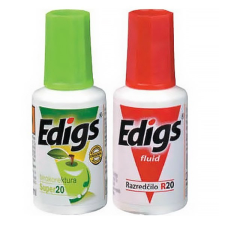 Hibajavító szett EDIGS ecsetes hibajavító folyadék+higító 20 ml hibajavító