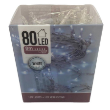  HIDEG FEHÉR FÉNYFÜZÉR, 80 LEDES karácsonyfa izzósor