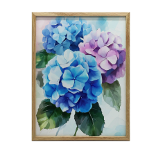 HIDRENZIÓS VIRÁGOK PASZTEL SZÍNEK FALI PLAKÁT 30x40 CM KERET NÉLKÜL grafika, keretezett kép