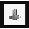 HIKSEMI Hikvision HS-USB-E307C USB-C / USB-A 3.0 128GB Pendrive - Szürke (HS-USB-E307C(STD)/128G/U3/NEWSEMI/WW)
