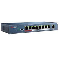 Hikvision 10/100 8x PoE + 1x uplink portos switch (DS-3E0109P-E(B)) (DS-3E0109P-E(B)) hub és switch