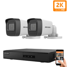 Hikvision 2 biztonsági kamerás IP kamera rendszer 4MP megfigyelő kamera