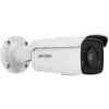 Hikvision 4 MP AcuSense WDR fix EXIR IP csőkamera; mikrofon; fény/hangriasztás; riasztás I/O; hang I/O