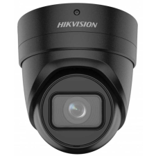 Hikvision 4 MP AcuSense WDR motoros zoom EXIR IP dómkamera; riasztás I/O; hang I/O; fekete megfigyelő kamera