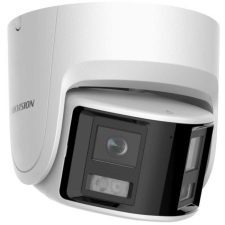 Hikvision 4 MP fix AcuSense IP panoráma dómkamera; beépített mikrofon; fény-/hangriasztás; riasztás I/O megfigyelő kamera