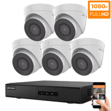 Hikvision 5 dome biztonsági kamerás IP kamera rendszer 2MP Full HD megfigyelő kamera