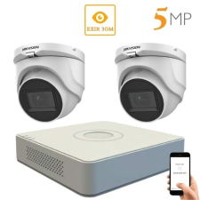 Hikvision 5 megapixeles 2 dome kamerás rendszer 30 méteres látótávolsággal megfigyelő kamera