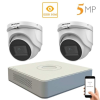 Hikvision 5 megapixeles 2 dome kamerás rendszer 30 méteres látótávolsággal (HIK-2TURRET-30M)