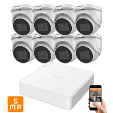 Hikvision 5 megapixeles 8 dome kamerás rendszer 30 méteres látótávolsággal megfigyelő kamera