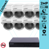  Hikvision 8 dome kamerás IP megfigyelőrendszer 2MP HD dome biztonsági kamera, 2.8 mm-es fix objektívvel, PoE, P2P, kültéri, fém ház, vandálbiztos