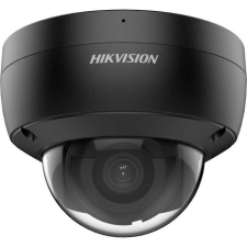 Hikvision 8 MP AcuSense WDR fix EXIR IP dómkamera; hang I/O; riasztás I/O; beépített mikrofon; fekete megfigyelő kamera