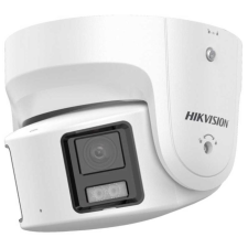 Hikvision 8 MP fix ColorVu AcuSense IP panoráma dómkamera; láthatófény; fény- és hangriasztás megfigyelő kamera