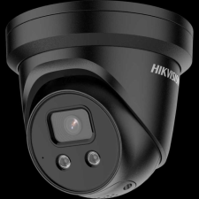 Hikvision 8 MP WDR fix EXIR AcuSense IP dómkamera; mikrofon; fény- és hangriasztás, riasztás I/O; fekete megfigyelő kamera