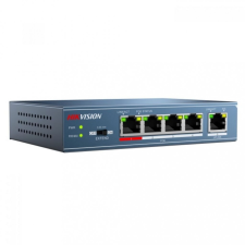 Hikvision DS-3E0105P-E 5 port 100Mbps unmanaged Switch PoE hub és switch