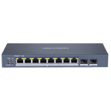 Hikvision DS-3E1510P-SI 8 Port Gigabit Smart POE Switch hub és switch