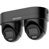 Hikvision Hikvision DS-2CD2346G3D-IZ2UY/SL-B(2.8/4 4 MP AcuSense IP dual-lens turret kamera, beépített mikrofon, fény-/hangriasztás, NEMA 4X, fekete
