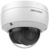 Hikvision IP, Dómkamera, 6MP, Fix objektív, 4mm, IR 40m, SD fogl., Beépített mic, Hang-riasztás in/out