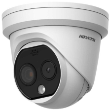 Hikvision IP hő- (256x192) 90°x65,4° és láthatófény (4 MP) kamera; -20°C-150°C; villogó fény/hangriasztás megfigyelő kamera