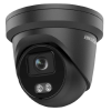 Hikvision IP, Turret kamera, 4 MP, Fix objektív, 2.8mmColorVu, Fekete,  Fehér LED,  Mikrofon