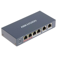 Hikvision Switch PoE - DS-3E0106HP-E (4 port 100Mbps, 60W, 2xRJ45 100Mbps) biztonságtechnikai eszköz