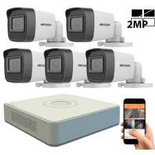 Hikvision TurboHD-TVI 5 kamerás kamerarendszer 2MP (Hikvision-bullet-05) megfigyelő kamera