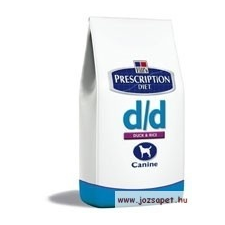  Hills Prescription Diet™ Canine d/d™ Duck &amp; Rice kutyatáp 2 kg kutyaeledel