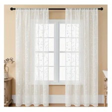  Hímzett fehér gézfüggöny – 2 db VX56455 lakástextília