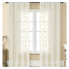  Hímzett sárga gézfüggöny – 2 db VX56455 lakástextília