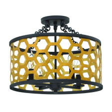 Hinkley Lighting Hinkley klasszikus mennyezeti lámpa felix fekete arany elshk-felix-sf világítás