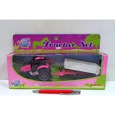 Hipo Kids Globe - Tactor Pótkocsival - Rózsaszín ( ) autópálya és játékautó