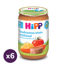 Hipp BIO paradicsomos tészta borjúhússal, 12 hó+ (6x220 g) bébiétel