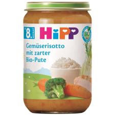 HiPP BIO Zöldséges rizottó pulykahússal, 8 hónapos kortól 220 g bébiétel