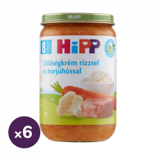 Hipp BIO zöldségkrém rizzsel és borjúhússal, 8 hó+ (6x220 g) bébiétel