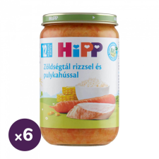 Hipp BIO zöldségtál rizzsel és pulykahússal, 12 hó+ (6x220 g) bébiétel