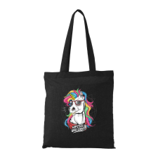 Hipster unicorn - Bevásárló táska fekete ajándéktárgy