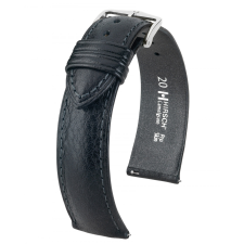 Hirsch Camelgrain borjúbőr, fekete, 18/16XL óraszíj