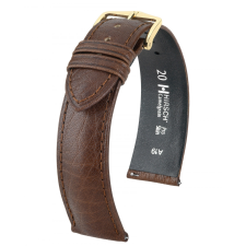 Hirsch Camelgrain borjúbőr, sötétbarna, 18/16 óraszíj