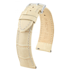 Hirsch Duke borjúbőr óraszíj, beige, 22/20mm óraszíj