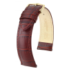 Hirsch Duke borjúbőr óraszíj, burgundi, 20/18mm