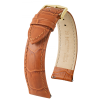 Hirsch Duke borjúbőr óraszíj, mézbarna, 16/14mm