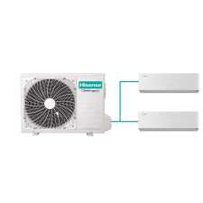 Hisense multi-split klíma szett 5kW (2AMW52U4RXC) kültéri egység + 2db, 2,6kW Energy Pro X White beltéri egység (2amw52u4rxc-energy-pro-x-white-2-5-2db) split klíma